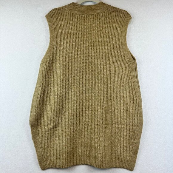 CeCe Tan Chunky Knit Sweater Vest Size Small Slouchy Pullover Boho Lagenlook - Picture 11 of 11